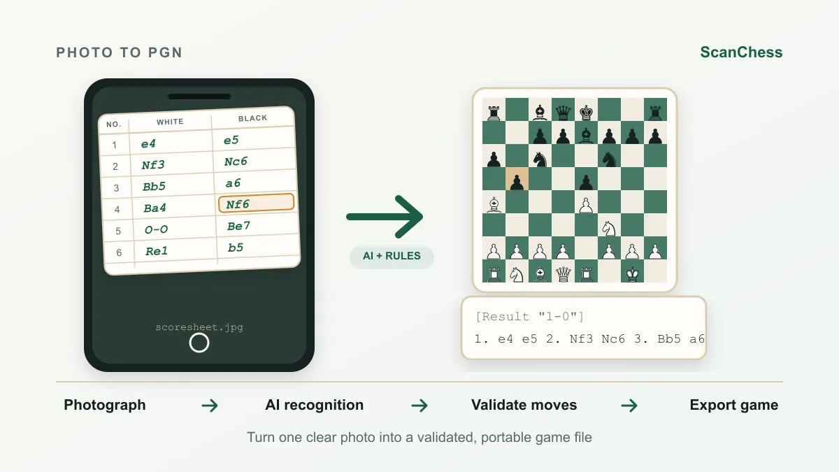 Workflow diagram for Chess Vision Tools Compared: Chessvision.ai vs ScanChess