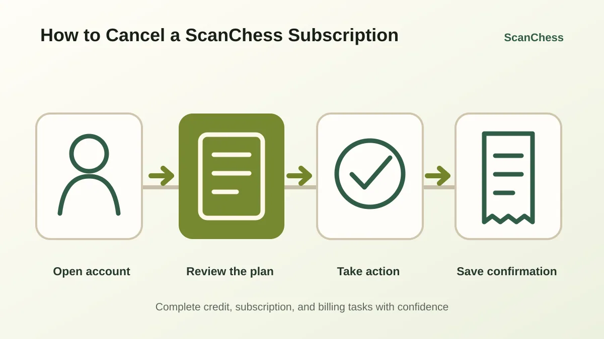 How to Cancel a ScanChess Subscription的流程示意图
