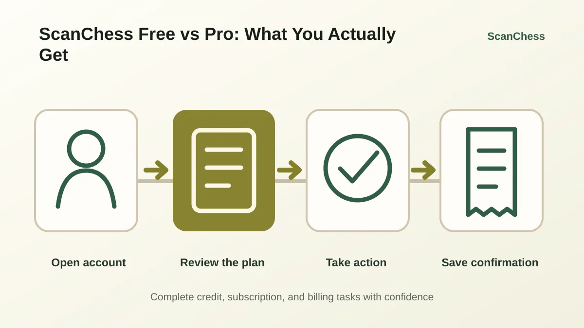 ScanChess Free vs Pro: What You Actually Get的流程示意图