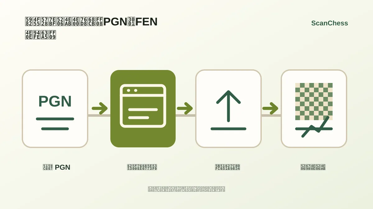 如何在线分享一盘棋（PGN、FEN 与链接）的流程示意图