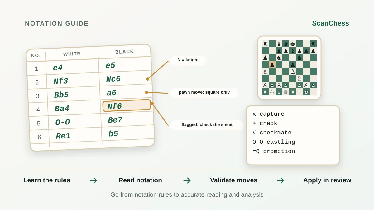 ScanChess workflow for Chess Book to PGN: Scan Diagrams from a Book You Own