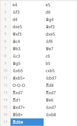 Lichess analysis board showing plain movetext without annotation glyphs or comments